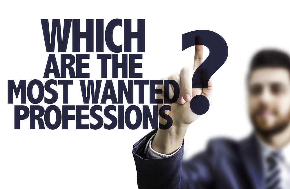 graphic showing most wanted professions