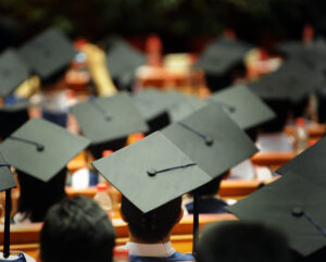 high school graduates top of their hats
