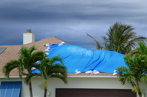 hurricane damaged roof