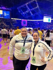 Natalie Zimmerman and Angela Milligan attending THON