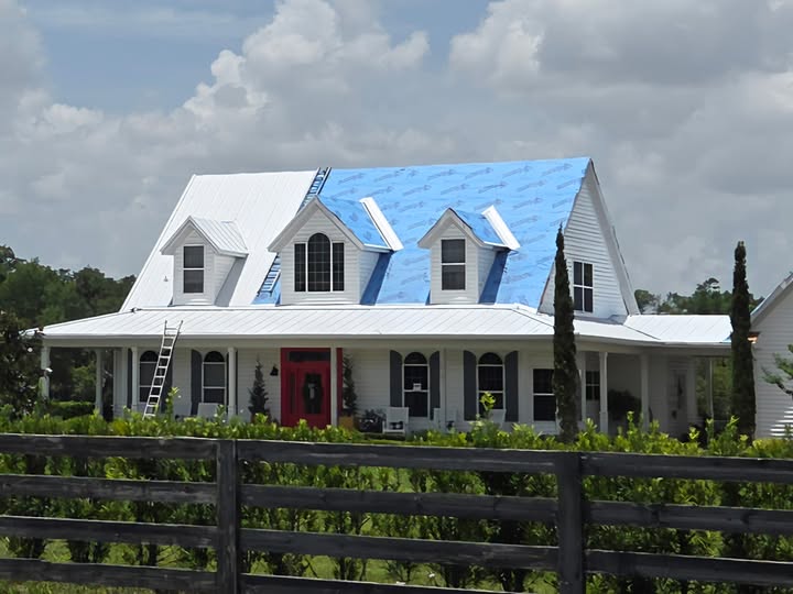 home that is getting a new roof