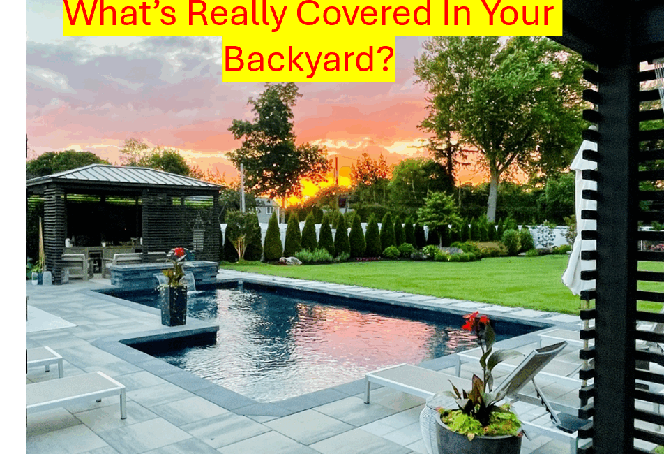 pool in backyard