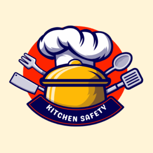 image with text that says kitchen safety