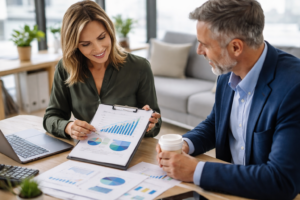 business owner meeting with a business consultant